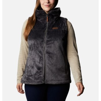 Columbia Gilet Dames, Fire Side Sherpa Plus Size DonkerGrijs Strepen, 19BEZMVNX